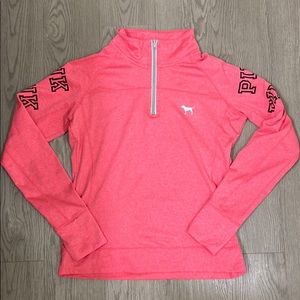 PINK bright pink quarter zip